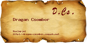 Dragan Csombor névjegykártya